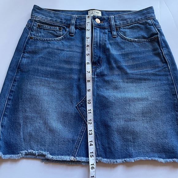 J. Crew Jean Denim skirt EUC raw hem size 26 / small - Picture 8 of 8